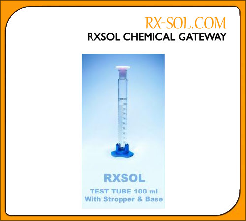 TEST TUBE 100 ml with Stropper & Base
